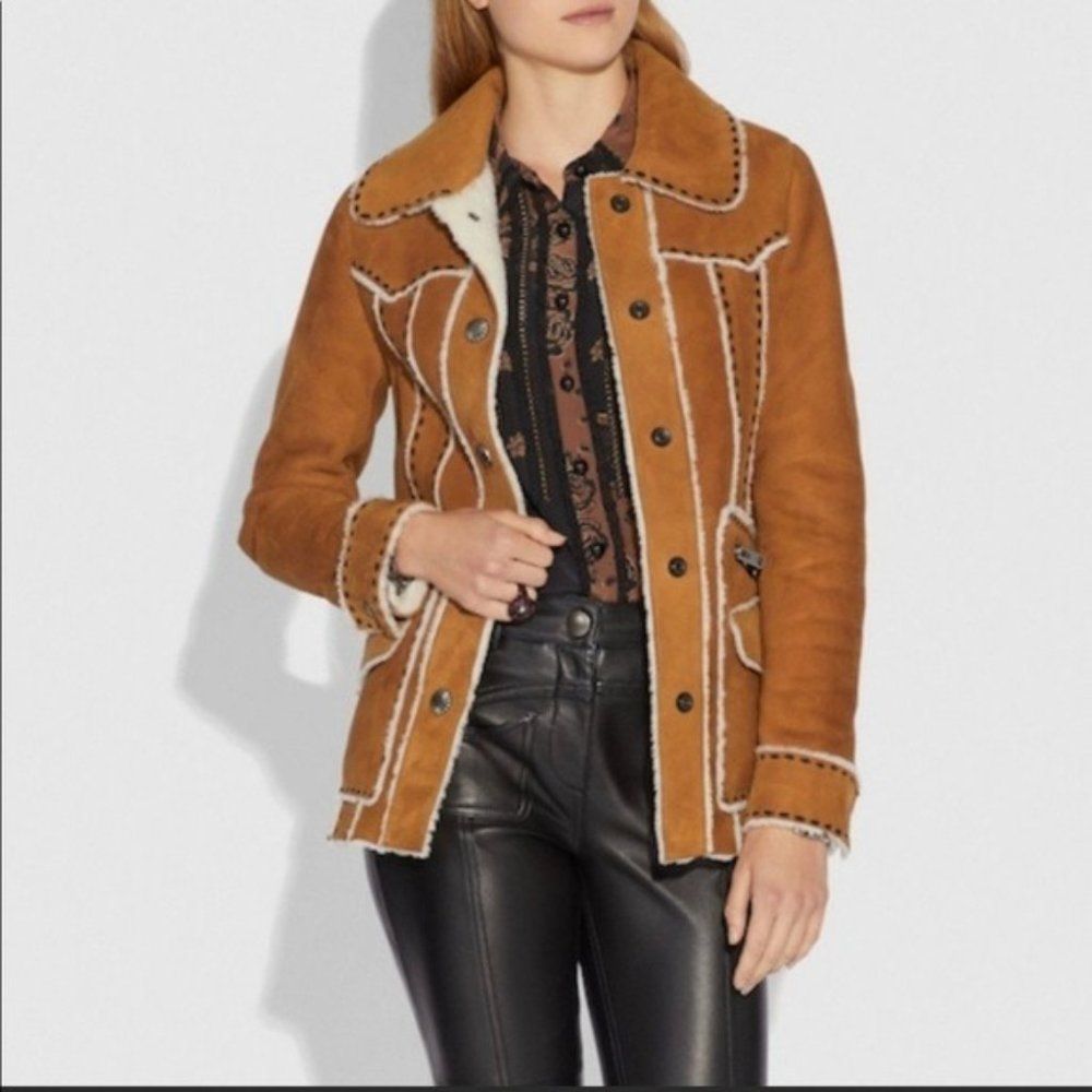 Coach Shearling Jacket - Picture 1 of 1